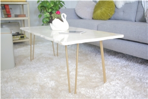 Calacatta Carrara White Marble Conference Table Top 10 Seat Design