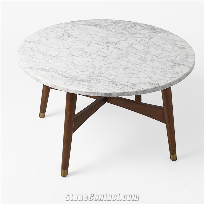 Calacatta Carrara White Marble Conference Table Top 10 Seat Design