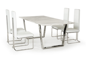 Italy Carrara White Marble 10 Seat Coffee Table