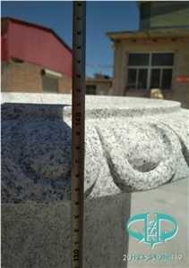 Handcraft Carved Stone Round Flower Pot Natural Granite