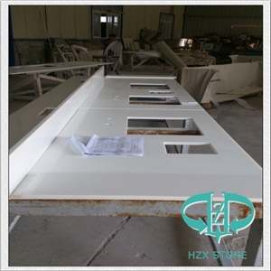 Pure White Natural Stone Quartz Countertops