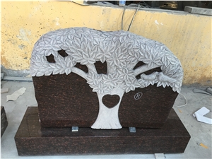 Cat"S Eye Red Granite Tree Carving Monument Cat"S Eye Red Granite Tree Carving Monument