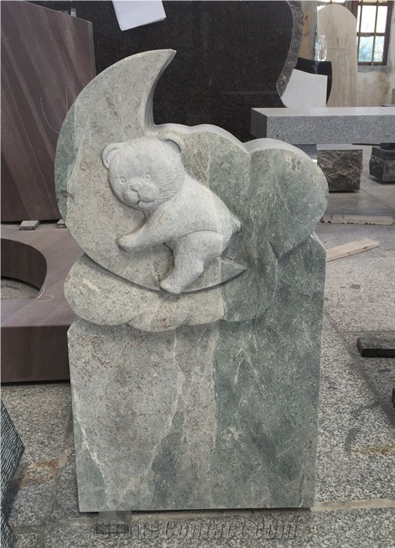 China Multicolor Green Headstone