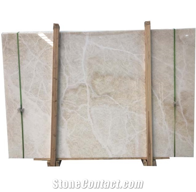 Cream & Polished 1.8 Onyx Slab for Countertop