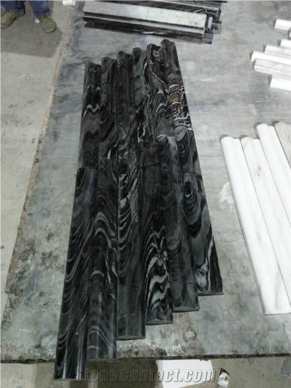 Bathroom Accessories Set Marble Ogee Trim