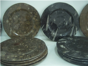 Fossilized Marble Plates and Dishes
