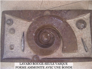 Fossilized Marble Single Sink