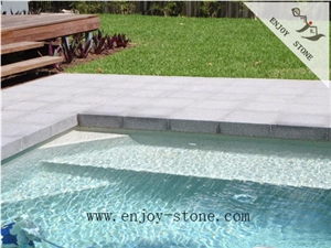 G684 Black Basalt, Drop Edging Coping,Flamed