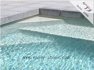 G684 Granite, Drop Square Edging Flamed Coping