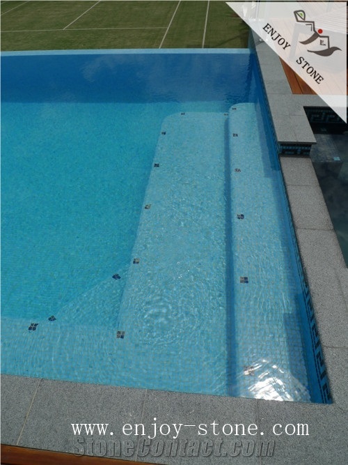 G684 Granite, Drop Square Edging Flamed Coping