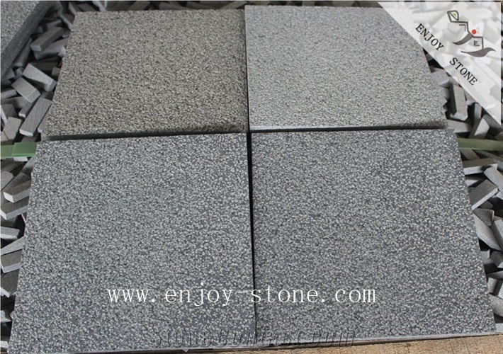 Hainan Black Basalt,Bushhammered,Cube Road Pavers,