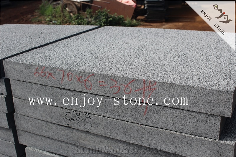 Hainan Black Basalt,Bushhammered Tile, Stone