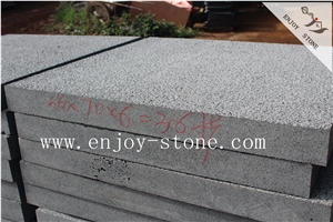 Hainan Black Basalt,Bushhammered Tile, Stone