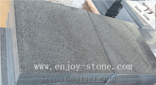 Hainan Black Basalt,Bushhammered Tile, Stone