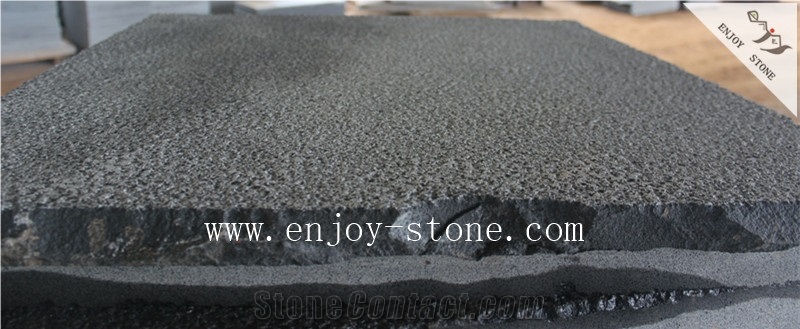 Hainan Black Basalt,Bushhammered Tile, Stone