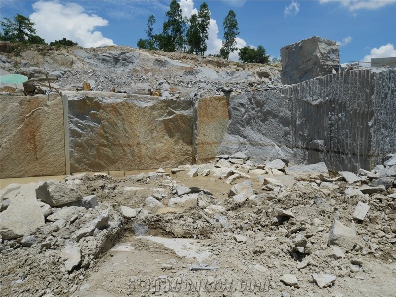 Ekachai Blue Granite Quarry Blocks