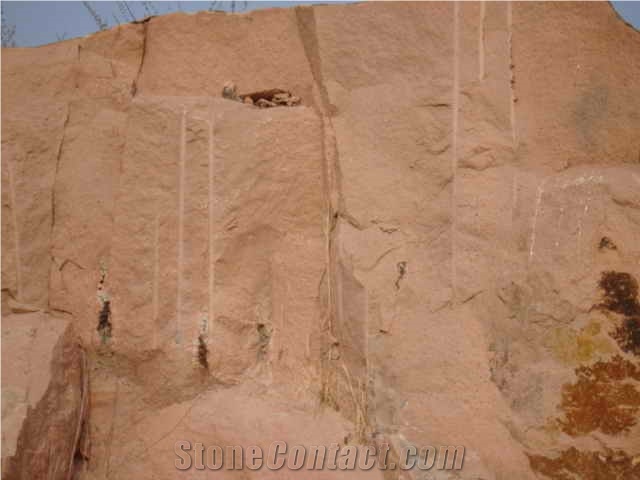 Ekachai Orange Owned Quarry Red Granite Raw Blocks