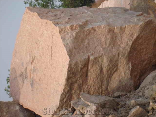 Ekachai Orange Owned Quarry Red Granite Raw Blocks