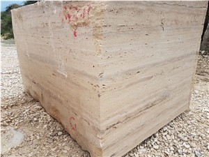 Travertine Tiger Blocks, Travertino Rapolano Noce Blocks