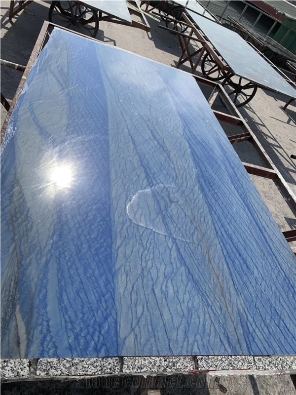 Azul Macaubas Blue Quartzite Tiles, Slabs