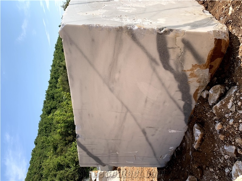 Calacatta Joyce Marble Block White Quarry Owner