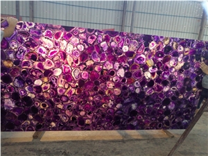 Cheap Price Backlit Purple Agate Gemstone Slabs