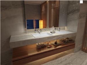 Honed Ariston Grey Marble Bathroom Tops