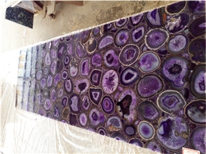 Purple Agate Gemstone Slabs for Floor Tiles