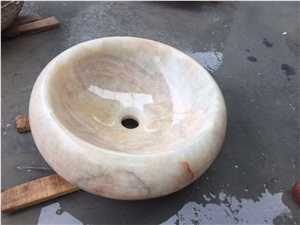 Honey Onyx Sink, Pink Onyx Wash Basin