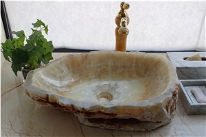 Honey Onyx Wahs Basin, Marble Stone Sinks