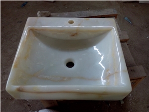 White Onyx Rectangle Sink,Nature Stone Basins