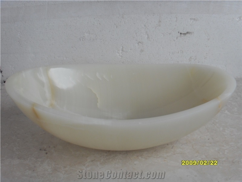 White Onyx Wash Basin, White Onyx Bathroom Sinks
