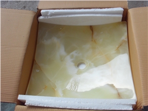 White Onyx Wash Basins, Nature Stone Bathroom Sink