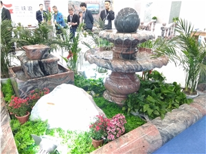Three Gorges Wave Granite Fountain