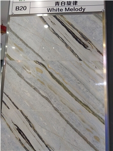 White Melody Marble Slabs, Tiles