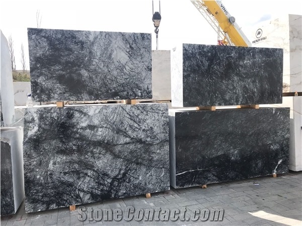 Cloudy Black Marble Blocks