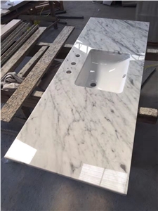 Carrara White Marble Bath Countertop &Vanity