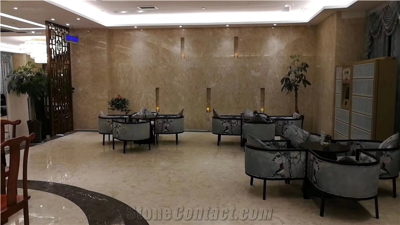 Cloudy Cream Marble Slabs for Wall and Flooring