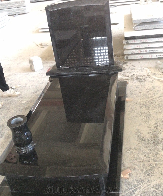 China Cheap Absolute Black Granite Tombstones