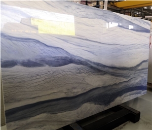High Polished Nano Glass Stone Azul Macaubas Panel