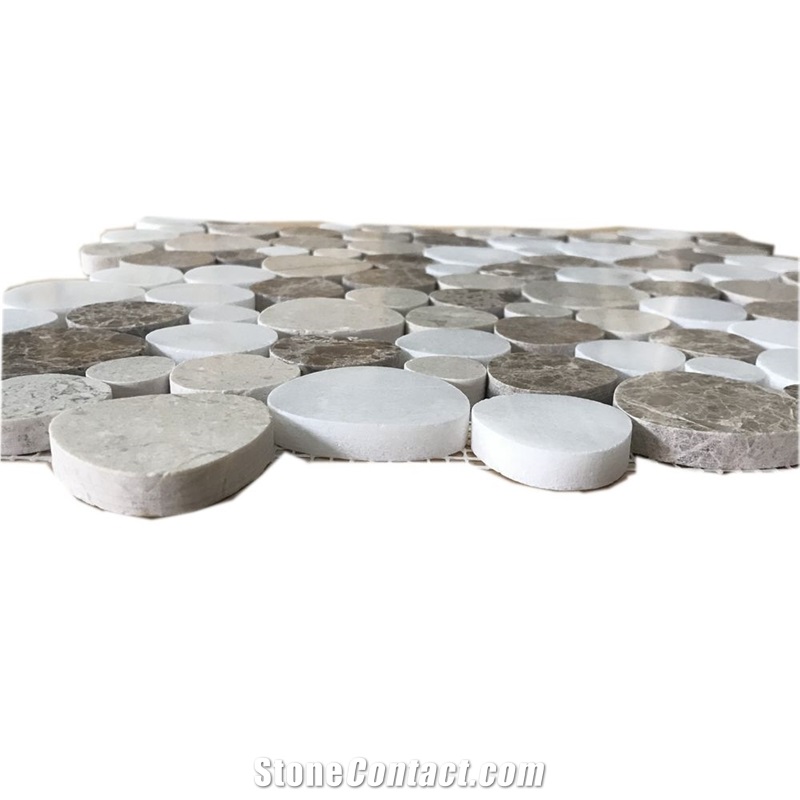 Honey Onyx with White Marble Mosaic
