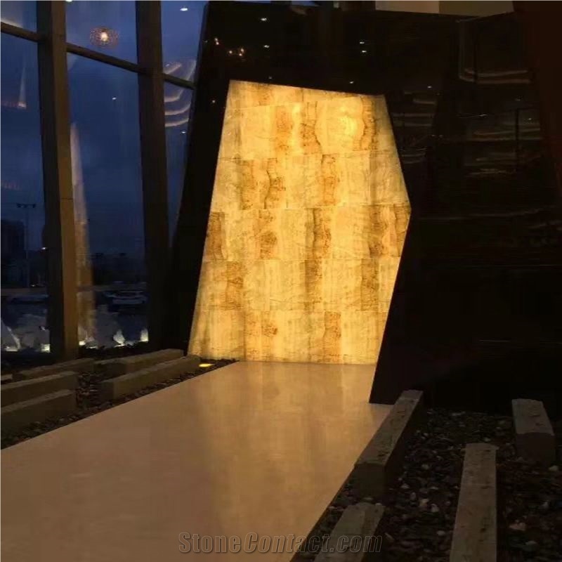 Natural Stone Bamboo Onyx Tiles Wall Cladding