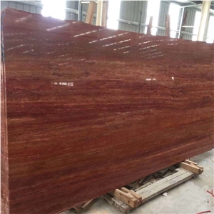 Red Travertine Slabs 18 mm and Wall Tiles