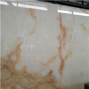 Snow White Onyx Slabs and Wall Tiles