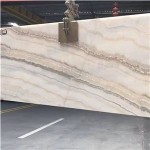 Straight Ivory Onyx Marble Slabs Wall Tiles