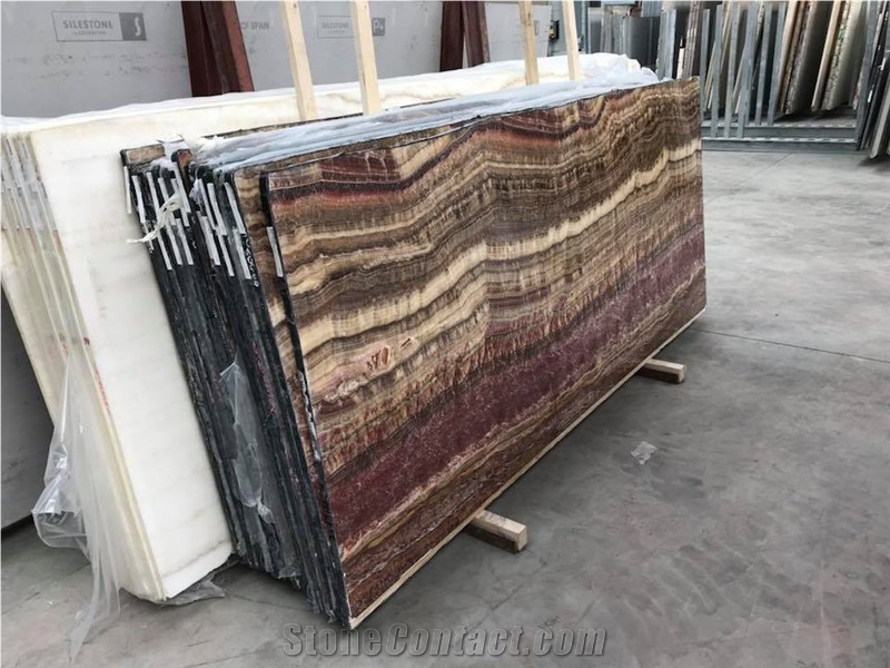 Paradise Red Onyx Slabs