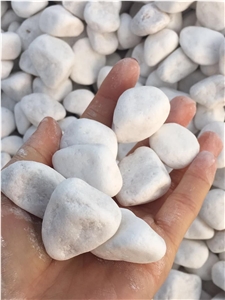 Garden Natural Tumbled Round Snow White Pebble Stone