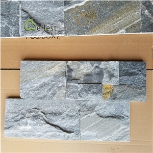 18x35 Rustic Blue Quartzite Wall Cladding Thin Stone