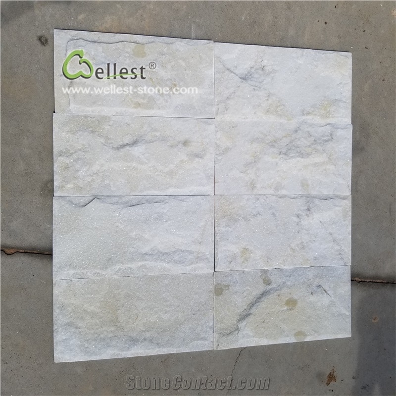 Natural Mushroom White Beige Quartzite Stone