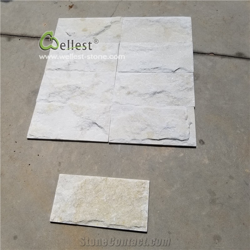 Natural Mushroom White Beige Quartzite Stone